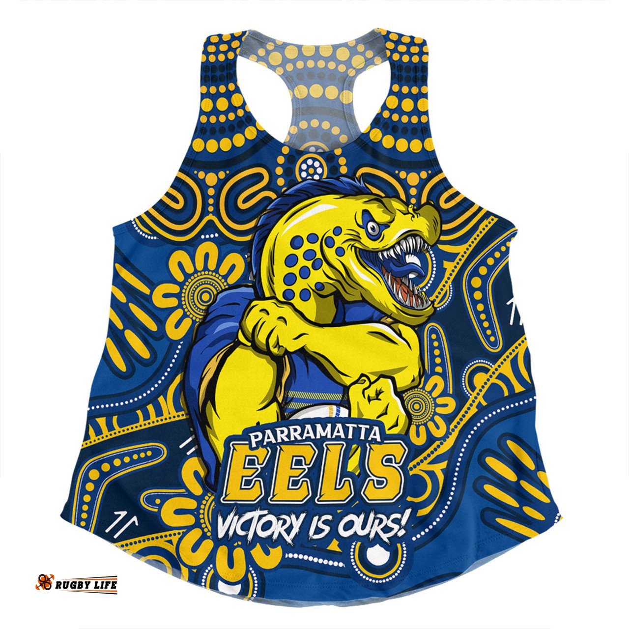 Amazing Aussie Parramatta Eels Aboriginal Inspired Tough Fan Rugby For Life Women Tank Top