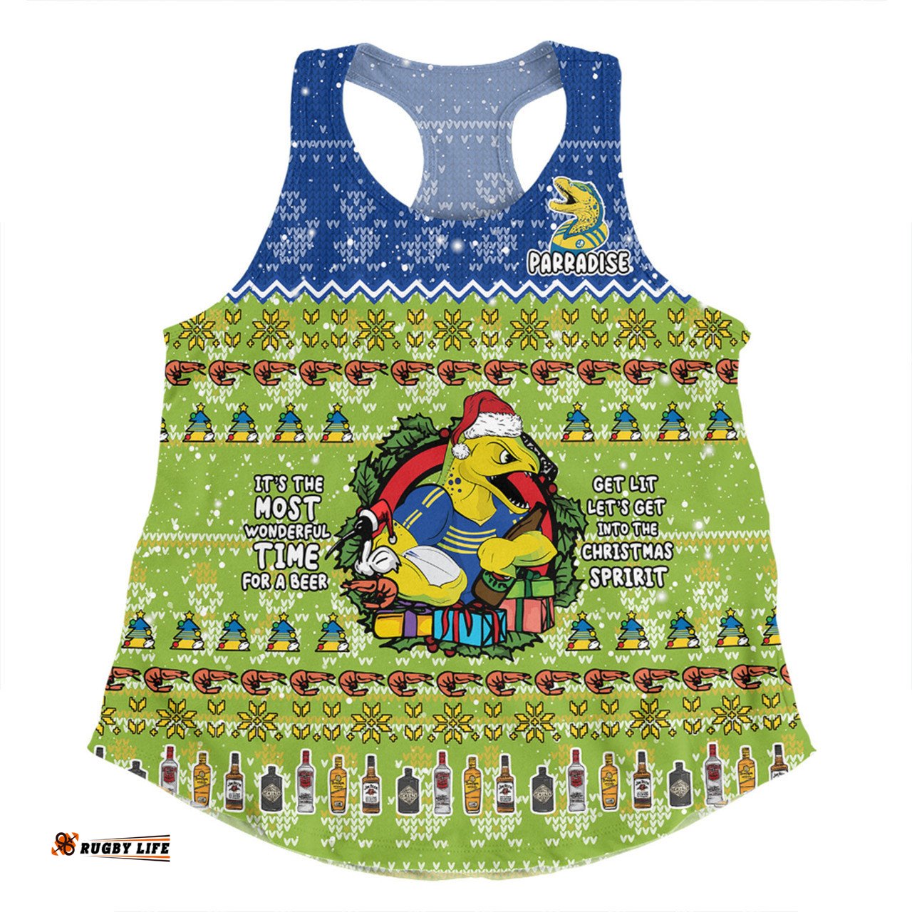 Amazing Aussie Parramatta Eels Christmas Custom Chrissie Spirit Women Tank Top
