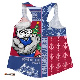 Amazing Aussie Western Bulldogs Merry Christmas Knit Style Festive Spirit Women Tank Top