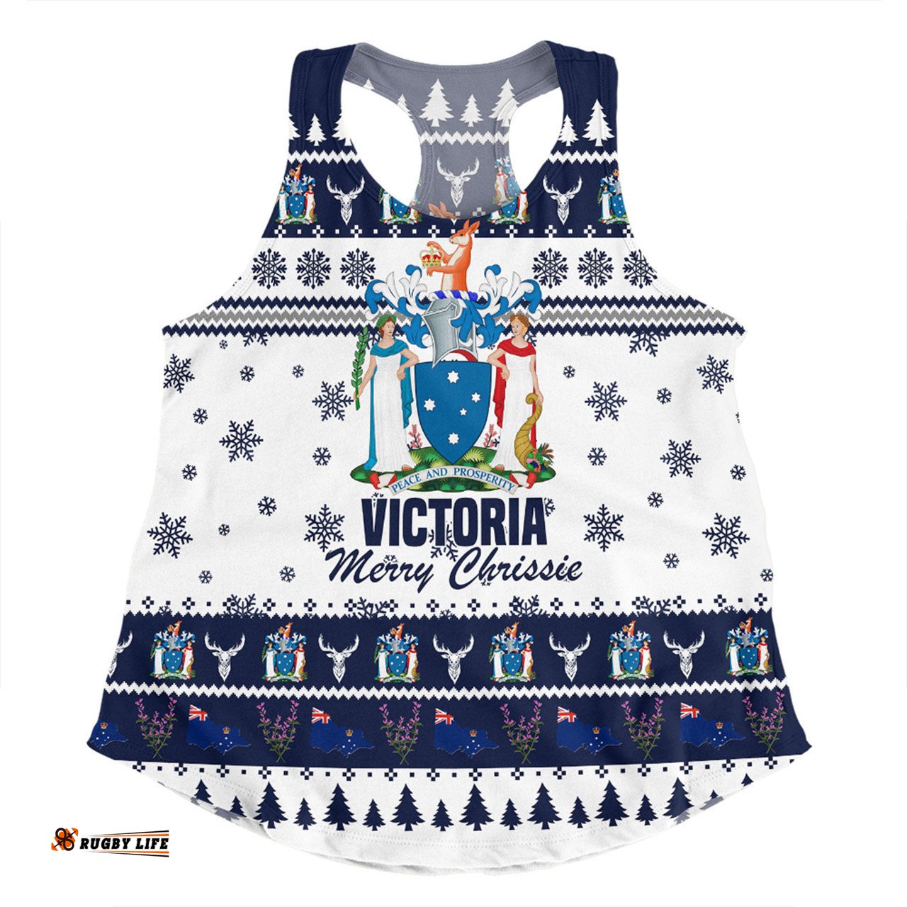 Amazing Aussie Victoria Christmas Merry Chrissie Women Tank Top