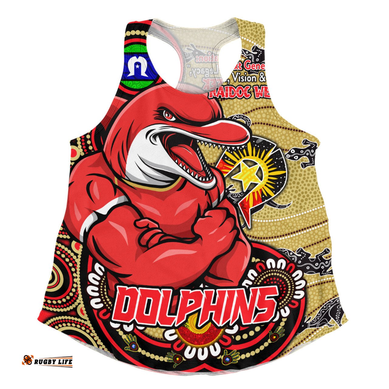 Amazing Aussie Redcliffe Dolphins Spirit Of NAIDOC Series Women Tank Top