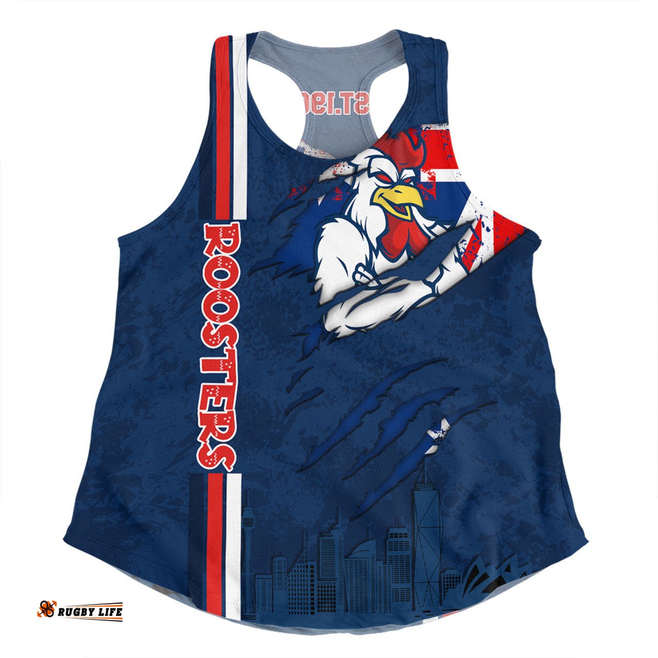 Amazing Aussie Sydney Roosters Happy Australia Day Flag Scratch Style Women Tank Top
