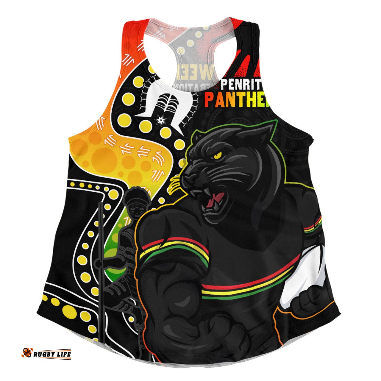 Amazing Aussie Penrith Panthers NAIDOC Indigenous Warrior Spirit Women Tank Top