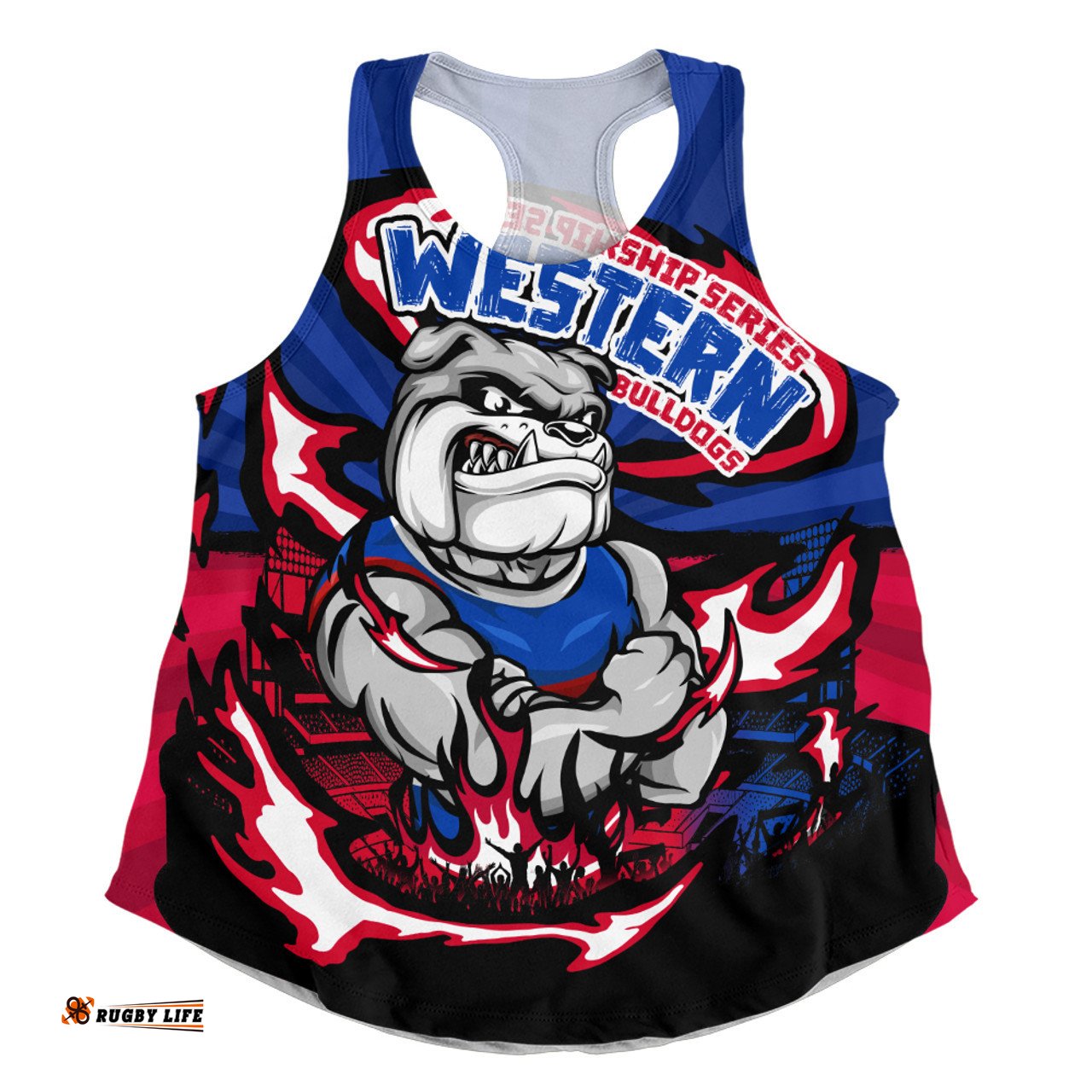 Amazing Aussie Western Bulldogs Premiership Series Flame Edition Women Tank Top