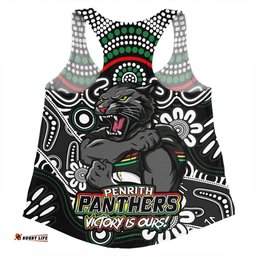Amazing Aussie Penrith Panthers Aboriginal Inspired Tough Fan Rugby For Life Women Tank Top