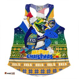 Amazing Aussie Parramatta Eels Christmas Custom Parramatta Eels Santa Aussie Big Things Christmas Women Tank Top