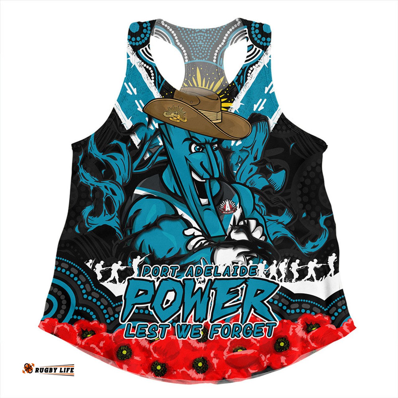 Amazing Aussie Port Adelaide Ripped Legacy Of The Game The ANZAC Spirit Lives On Women Tank Top