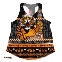 Amazing Aussie Wests Tigers Christmas Custom Ugly Xmas And Aboriginal Patterns For Die Hard Fan Women Tank Top