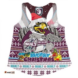 Amazing Aussie Manly Warringah Sea Eagles Christmas Custom Manly Santa Aussie Big Things Women Tank Top
