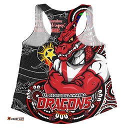 Amazing Aussie St. George Illawarra Dragons Spirit Of NAIDOC Series Women Tank Top