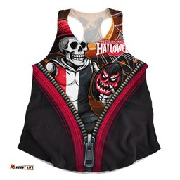 Amazing Aussie St Kilda Halloween Night Reaper Zipper Women Tank Top