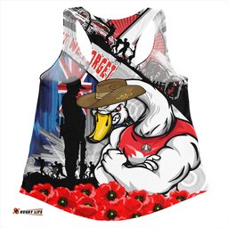 Amazing Aussie Sydney Swans Anzac Day Honor United In Spirit Women Tank Top