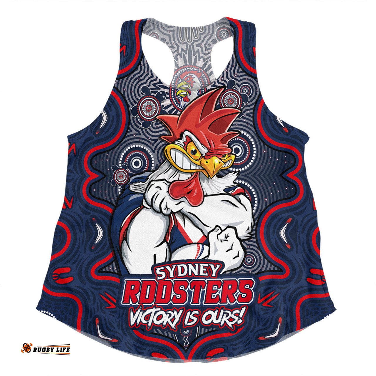 Amazing Aussie Sydney Roosters Aboriginal Pattern Inspired Victory Is Ours Women Tank Top
