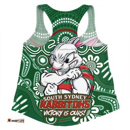 Amazing Aussie South Sydney Rabbitohs Aboriginal Inspired Tough Fan Rugby For Life Women Tank Top