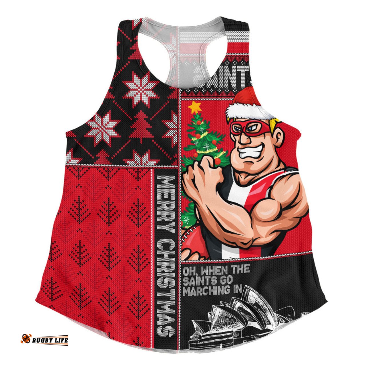 Amazing Aussie St Kilda Merry Christmas Knit Style Festive Spirit Women Tank Top