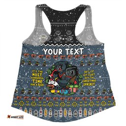 Amazing Aussie Penrith Panthers Christmas Custom Chrissie Spirit Black Women Tank Top