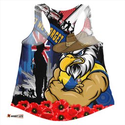 Amazing Aussie West Coast Eagles Anzac Day Honor United In Spirit Women Tank Top