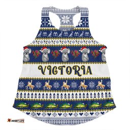 Amazing Aussie Victoria Big Things Christmas Custom Giant Koala And Murray Cod Women Tank Top