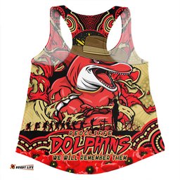 Amazing Aussie Redcliffe Dolphins Ripped Legacy Of The Game The ANZAC Spirit Lives On Women Tank Top