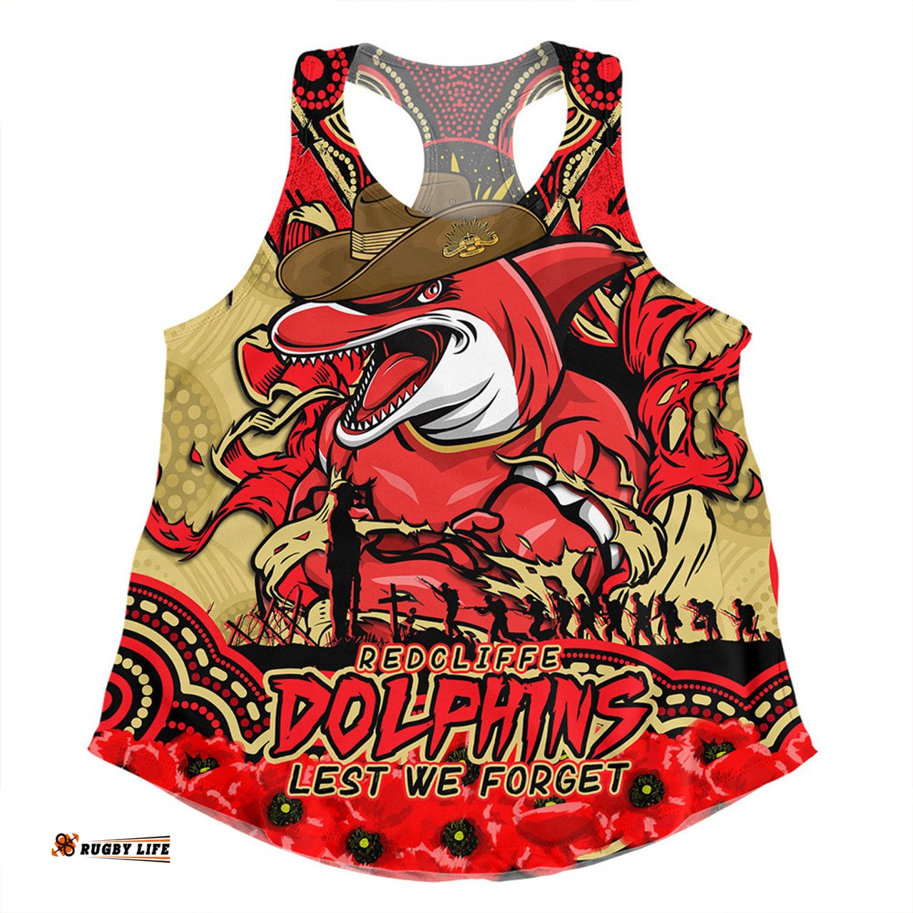 Amazing Aussie Redcliffe Dolphins Ripped Legacy Of The Game The ANZAC Spirit Lives On Women Tank Top