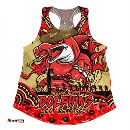 Amazing Aussie Redcliffe Dolphins Ripped Legacy Of The Game The ANZAC Spirit Lives On Women Tank Top