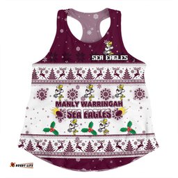 Amazing Aussie Manly Warringah Sea Eagles Christmas Custom Special Ugly Christmas Women Tank Top