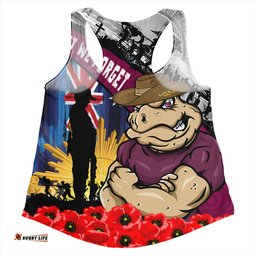 Amazing Aussie Queensland Maroons United In Spirit Anzac Day Tribute Women Tank Top