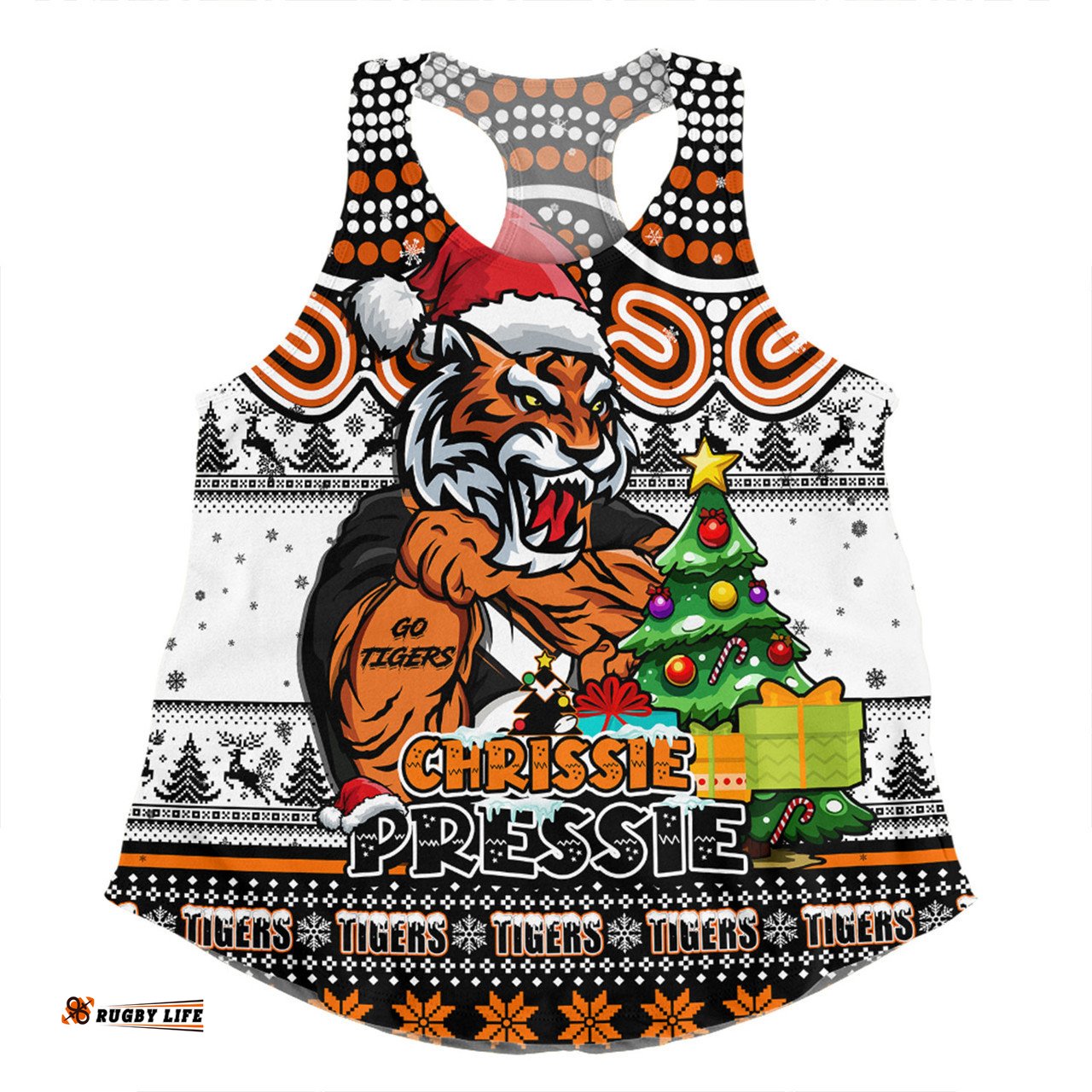 Amazing Aussie Wests Tigers Aussie Ugly Christmas For Die Hard Fan Supporters Women Tank Top