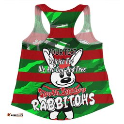 Amazing Aussie South Sydney Rabbitohs Happy Australia Day We Are One And Free V2 Women Tank Top