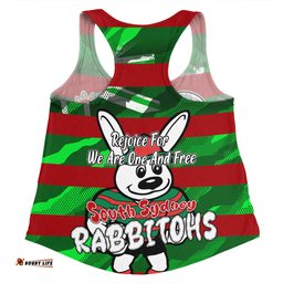 Amazing Aussie South Sydney Rabbitohs Happy Australia Day We Are One And Free V2 Women Tank Top