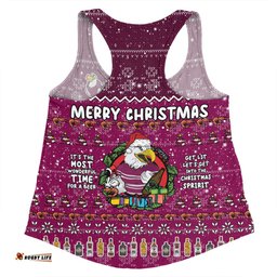 Amazing Aussie Manly Warringah Sea Eagles Christmas Custom Chrissie Spirit Women Tank Top