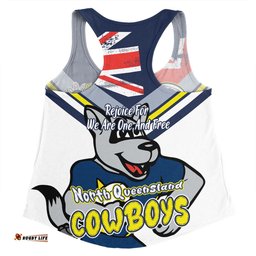 Amazing Aussie North Queensland Cowboys Happy Australia Day We Are One And Free V2 Women Tank Top