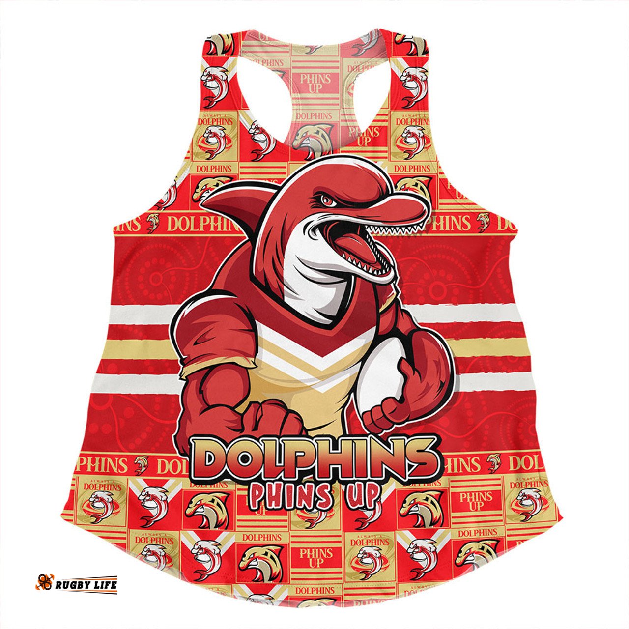 Amazing Aussie Redcliffe Dolphins Champion���s Pride Comic Style Women Tank Top