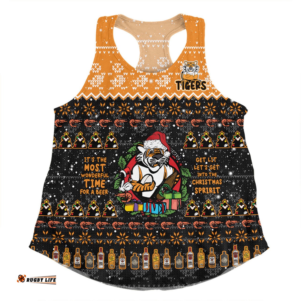 Amazing Aussie Wests Tigers Christmas Custom Chrissie Spirit Women Tank Top