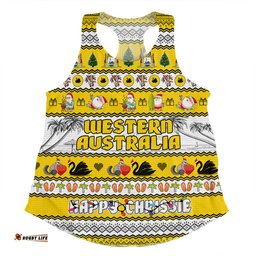 Amazing Aussie Western Australia Christmas Custom Happy Chrissie Ugly Style Women Tank Top