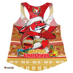 Amazing Aussie Redcliffe Dolphins Christmas Custom Redcliffe Dolphins Santa Aussie Big Things Women Tank Top