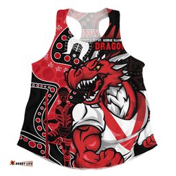 Amazing Aussie St. George Illawarra Dragons NAIDOC Indigenous Warrior Spirit Women Tank Top