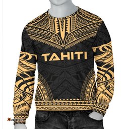 Tahiti Men's Sweater - Polynesian Chief Gold Version - Bn10