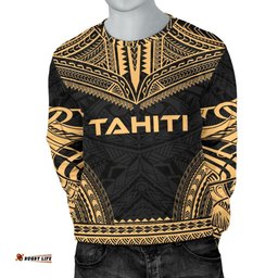 Tahiti Men's Sweater - Polynesian Chief Gold Version - Bn10