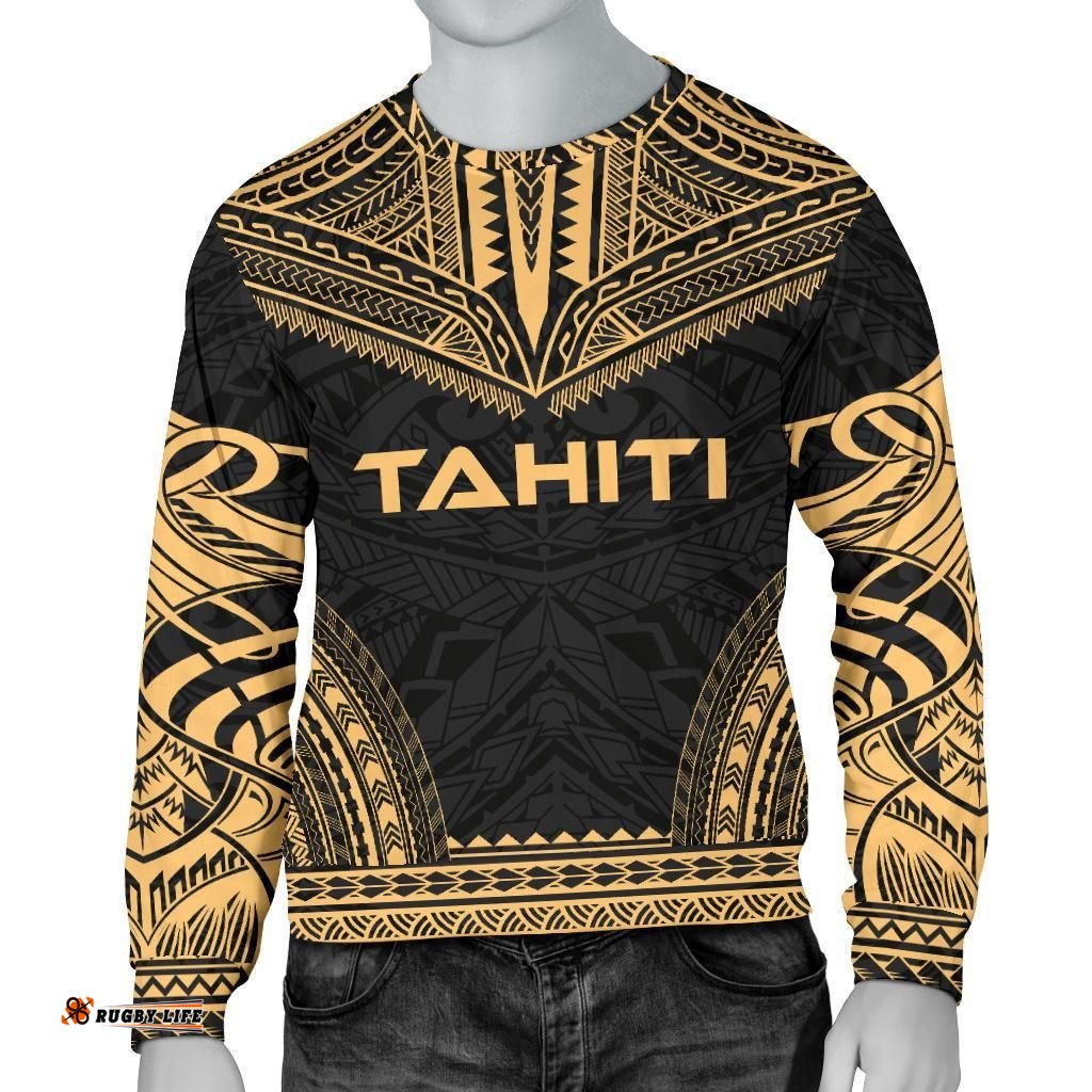 Tahiti Men's Sweater - Polynesian Chief Gold Version - Bn10