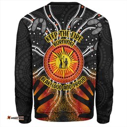 Australia Sweatshirt Naidoc Week Aboriginal Pattern Hand Symbols