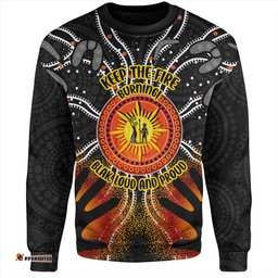 Australia Sweatshirt Naidoc Week Aboriginal Pattern Hand Symbols