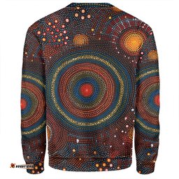 Australia Christmas Custom Sweatshirt - Personalised Aboriginal Inspired Patterns Sweatshirt