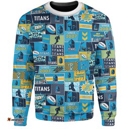 Gold Coast Titans Sport Sweatshirt - Team Of Us Die Hard Fan Supporters Comic Style
