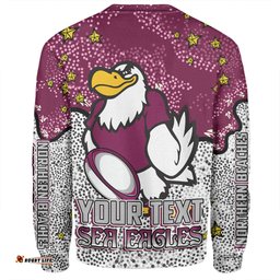 Manly Warringah Sea Eagles Sweatshirt - Team With Dot And Star Patterns For Tough Fan Sweatshirt