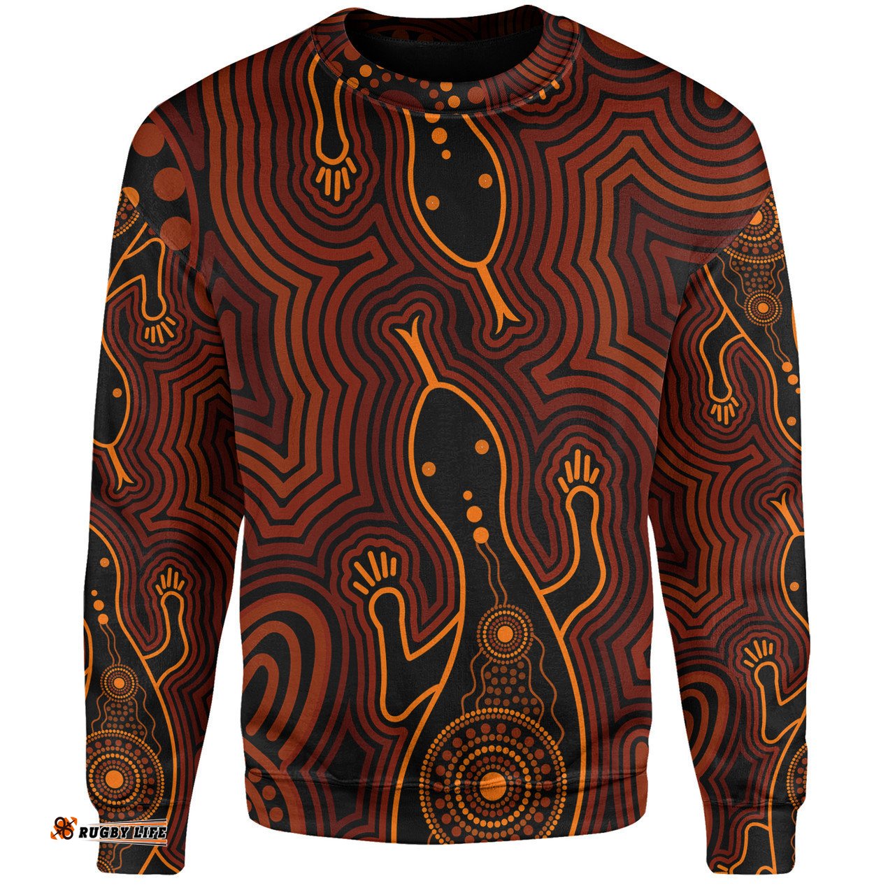 Australia Aboriginal Inspired Sweatshirt - Goanna Aboriginal Art Sweatshirt