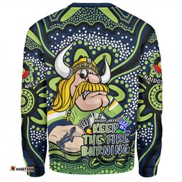 Canberra Raiders Sweatshirt Aboriginal Inspired Naidoc Week Custom For Die Hard Fan Supporters