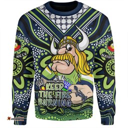 Canberra Raiders Sweatshirt Aboriginal Inspired Naidoc Week Custom For Die Hard Fan Supporters