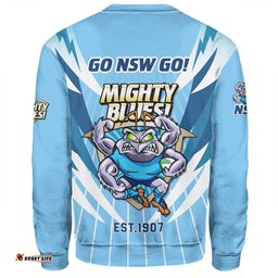 New South Wales Blues Sweatshirt Custom State Of Origin 2024 Passionate Fan Born To Win Ver 2