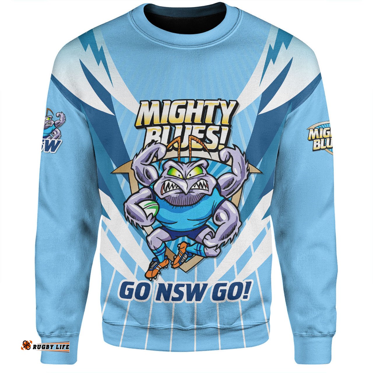 New South Wales Blues Sweatshirt Custom State Of Origin 2024 Passionate Fan Born To Win Ver 2